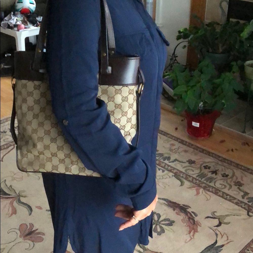 Gucci GG Small Buckle Tote.